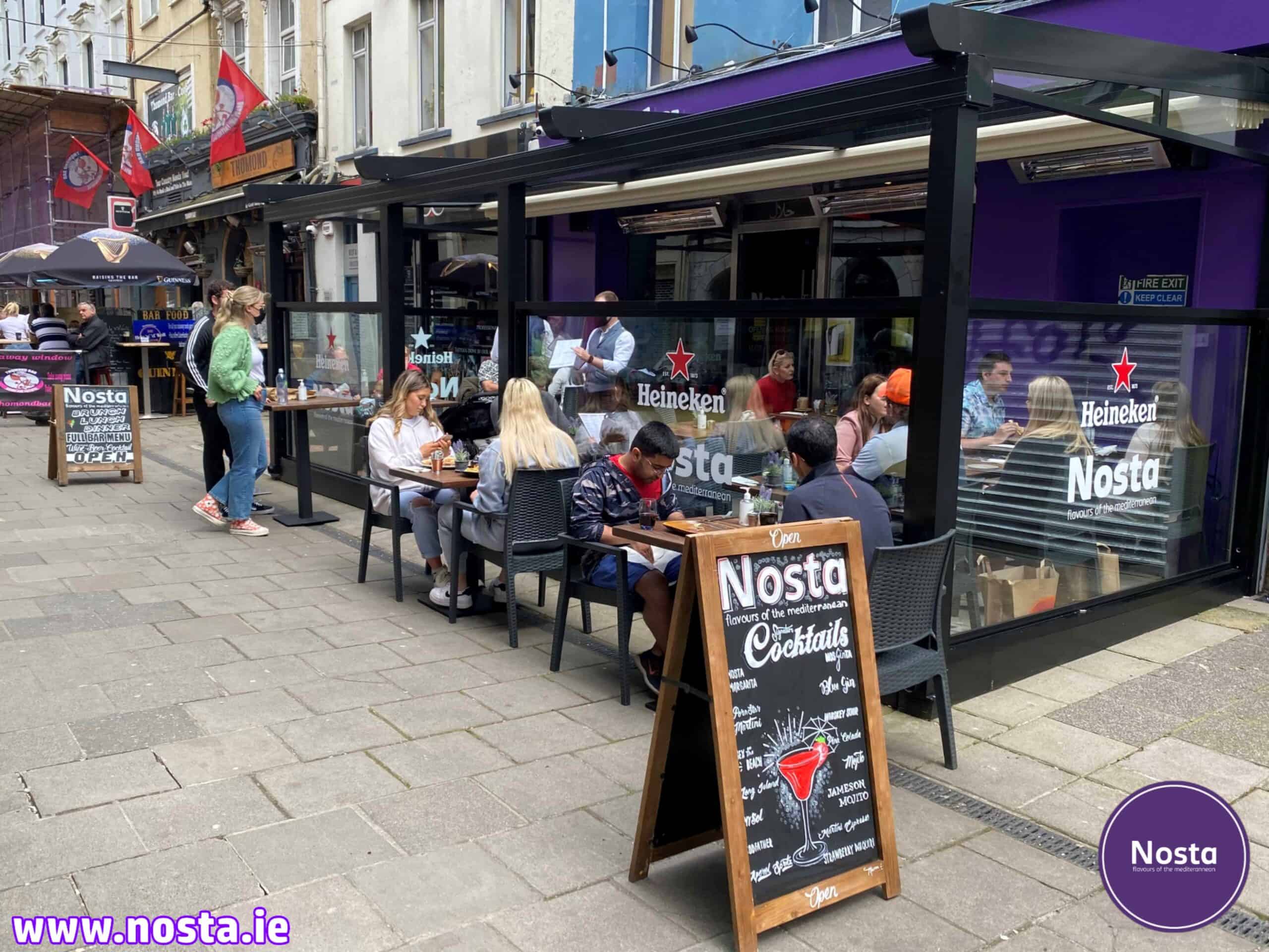 Outdoor dining Cork City - Nosta restaurant Cork City