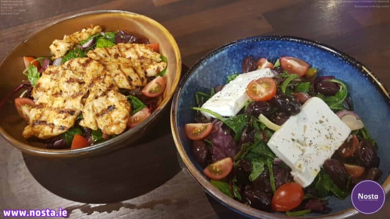 Chicken salad and feta salad - Nosta restaurant Cork City centre