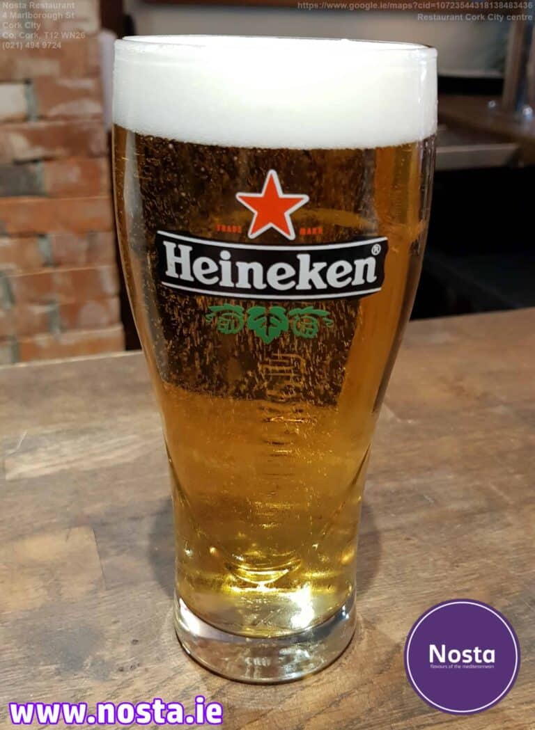 Heineken beer - Nosta restaurant Cork City centre