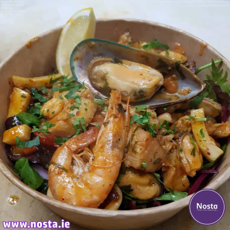 Seafood salad for delivery - Nosta restaurant Cork City centre