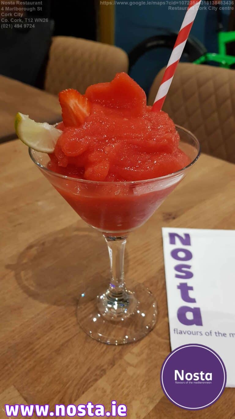 Strawberry daiquiri cocktail - Nosta restauran Cork City centre