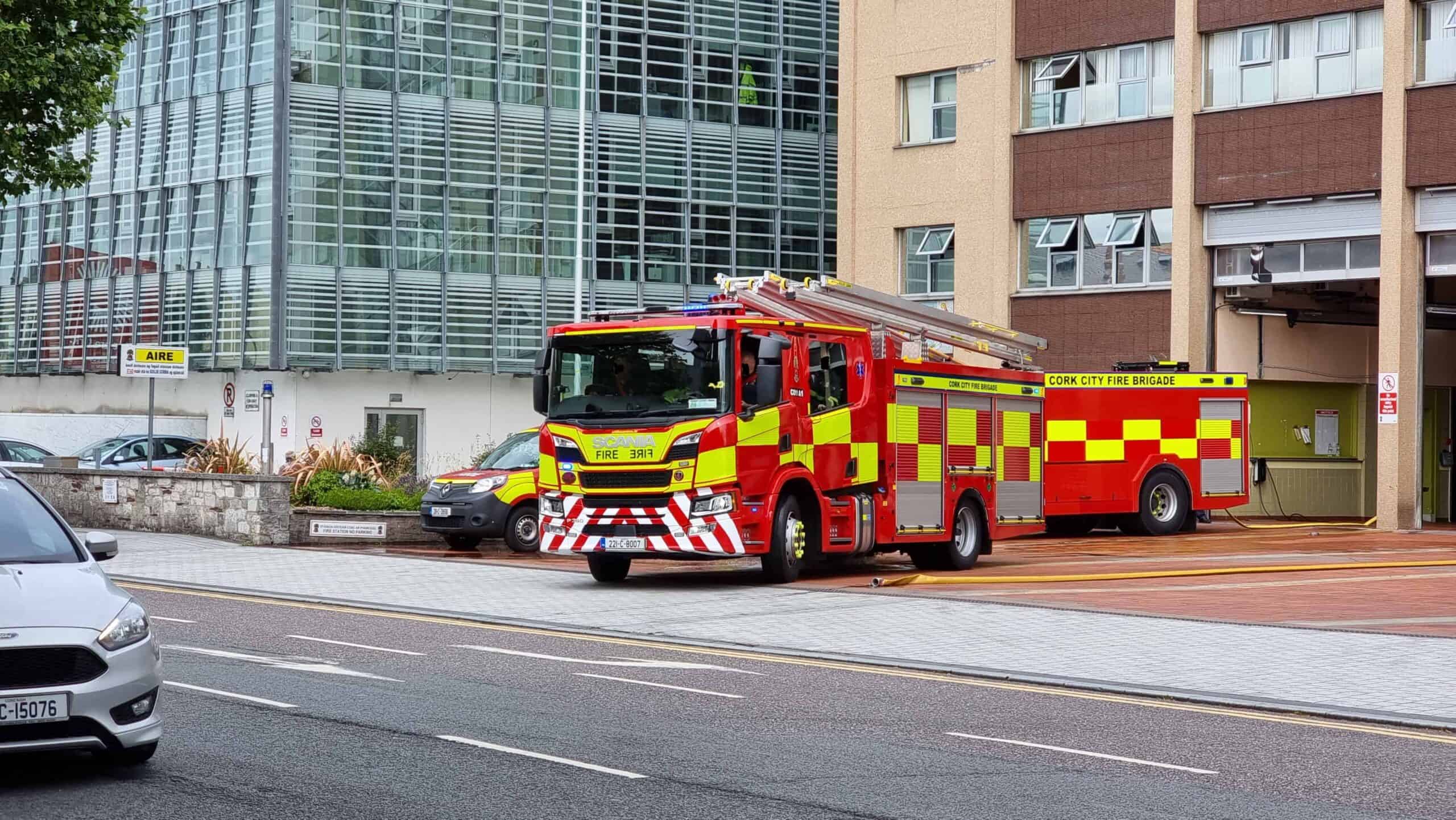 Cork City fire brigade going for intervention